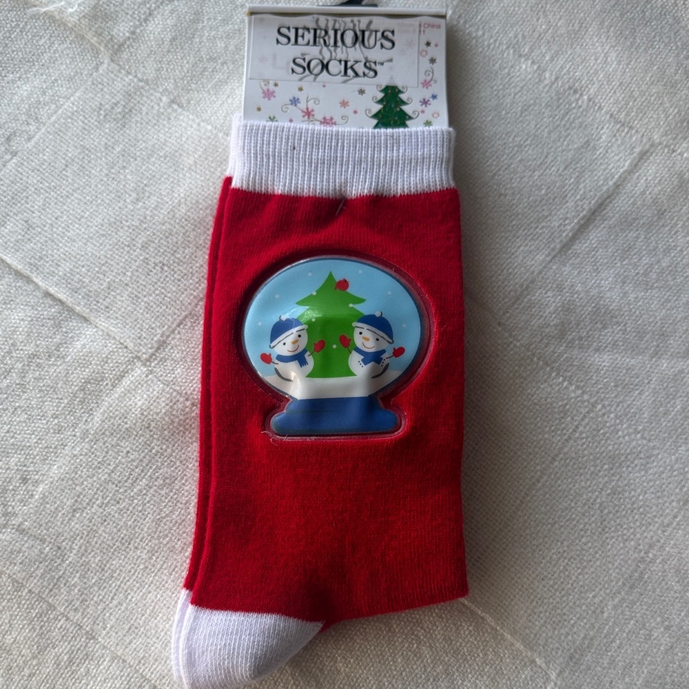 VTG 2009 Serious Socks Let It Snow Christmas Crew New